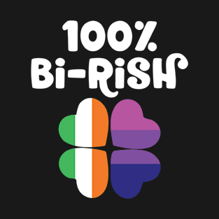 100% Bi-Rish St Patrick's Day Bisexual LGBTQ T-Shirt