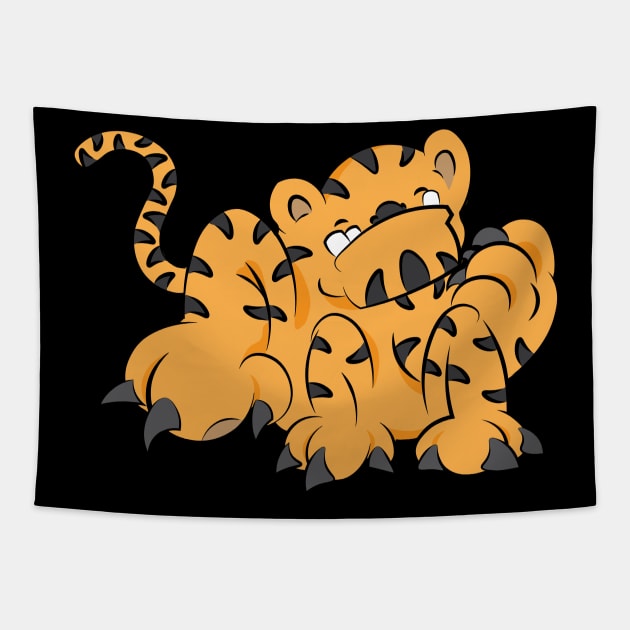 Baby tiger Tapestry by HimaHansa