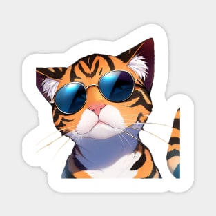 Meme Cat Serious With Sunglasses Magnet