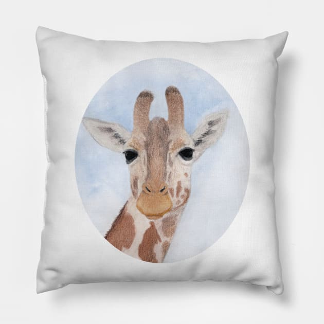 Giraffe Pillow by lindaursin