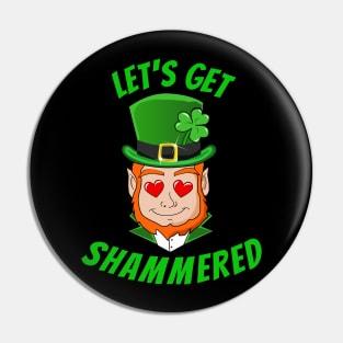 Funny Saint Patricks Day Leprechaun love and Beer Drinking Pin