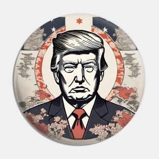 Donald Trump in Asian Style Pin