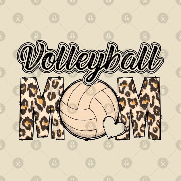 Cute Volleyball Mom Life Senior Volleyball Mom Team Leopard by Nisrine