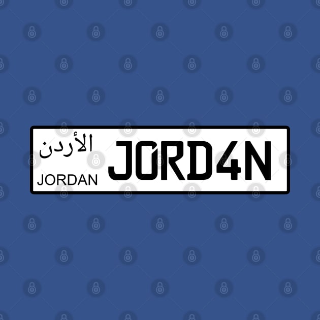 Jordan car license plate by Travellers