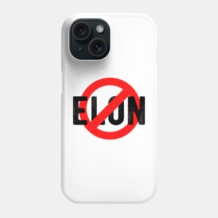 NO ELON Round Anti-Elon Musk Bumper For Tesla Owners Phone Case