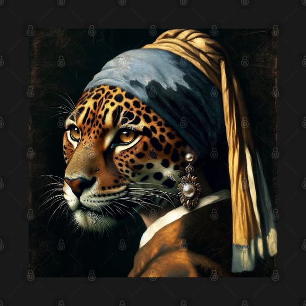 Wildlife Conservation - Pearl Earring Jaguar Meme by Edd Paint Something