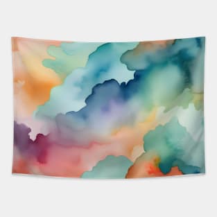 Celestial Dreams: Vibrant Sky Watercolors Tapestry