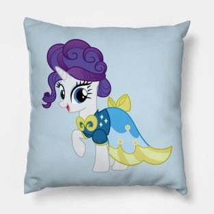 Fancy Rarity in blue dress Pillow