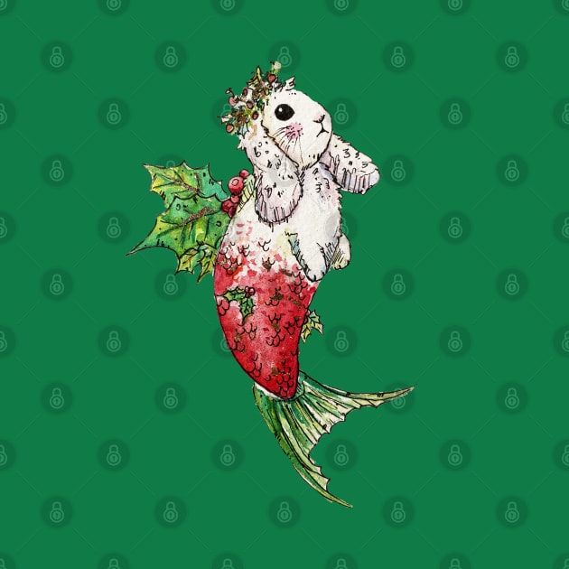 Holly Fairy Mermaid Bunny by aquabun