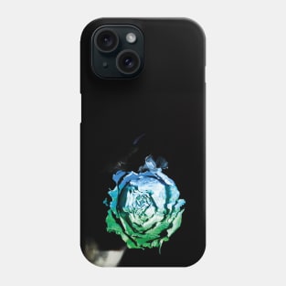 Blue green rose Phone Case