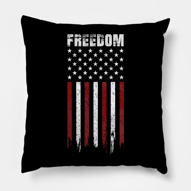 American Pride Freedom Flag Pillow by TextTees