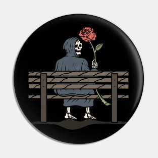 Skull and Rose, Roses and Skeleton Pin