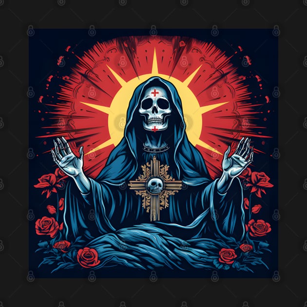 Day Of The Dead - Praying La Calavera Catrina - Santa Muerte by VisionDesigner