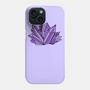 Purple Amethyst Crystal Cluster, made by EndlessEmporium Phone Case