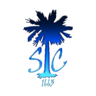 Light and Dark Blue SC Palm T-Shirt