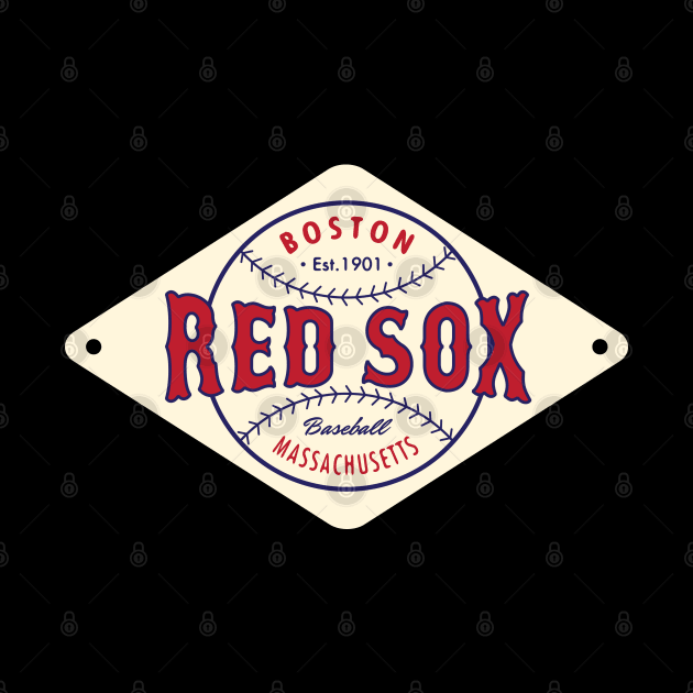 Boston Red Sox Diamond 2 by Buck Tee Originals by Buck Tee