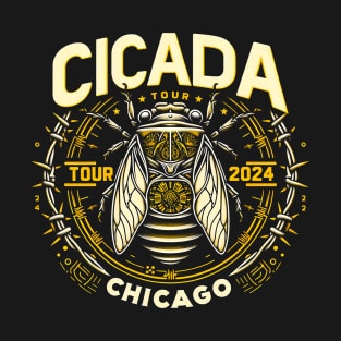 Great Cicada Comeback Tour 2024 Chicago Insect Invasion T-Shirt