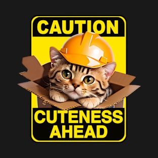 American Shorthair Cat Wearing Hardhat T-Shirt