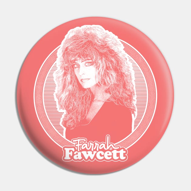 Farrah Fawcett //  Retro Fan Art Design Pin by DankFutura