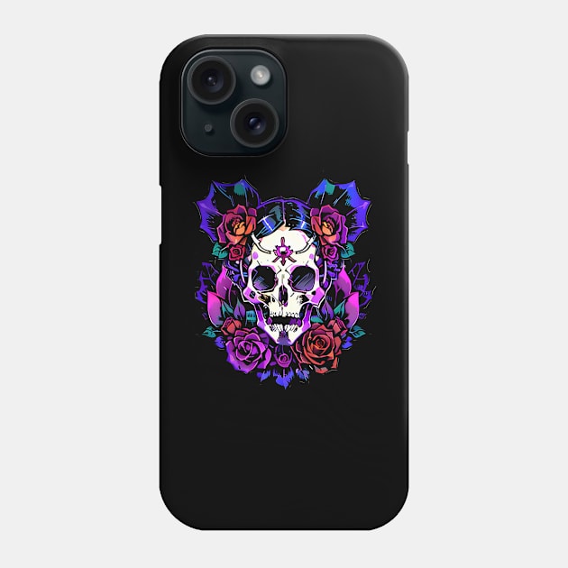 Cyberpunk Flowers Phone Case by CGI Studios