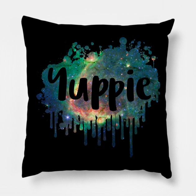 Yuppie Funny 80's Design Pillow by solsateez