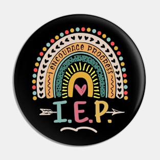 IEP Rainbow I Encourage Progress Special Education Teacher Pin