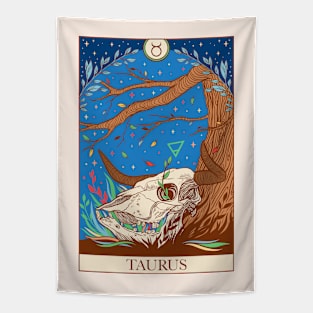 Zodiac sign tarot card Taurus Tapestry