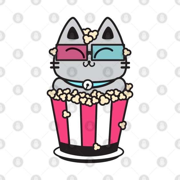 Popcorn Kitty by plattercats