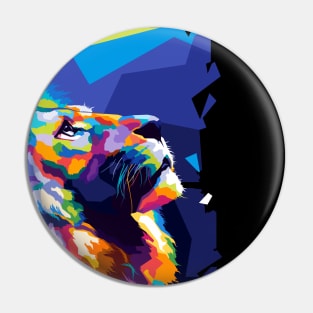 Lion Wpap Art Pin