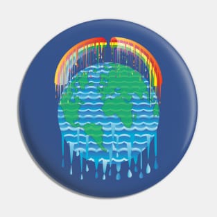 Earth melting because global warming Pin