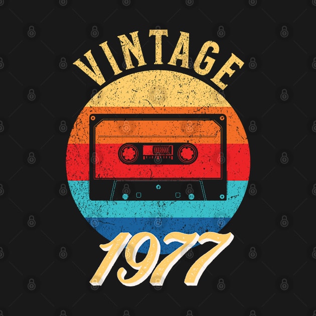Vintage Year Since 1977 | Cassette | 45th Birthday Gift by jiromie