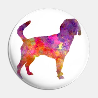 Beagle Harrier in watercolor Pin