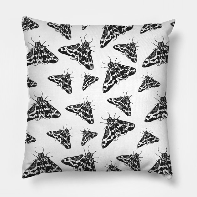 Creepy Moths Pillow by LunaMay