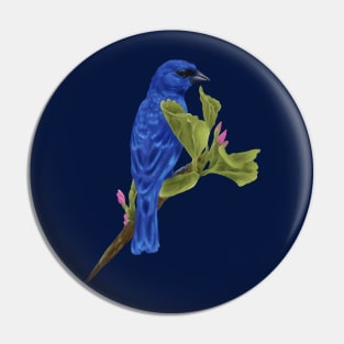 Indigo Bunting Pin