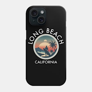 Long Beach - California (with White Lettering) Phone Case