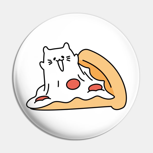 Meowzzarella Pizza The Mozzarella Cheese Cat Pin by Attapet Original