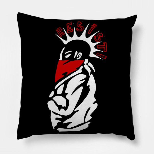 Resist! - Punk, Radical, Resistance, Revolution Pillow by SpaceDogLaika