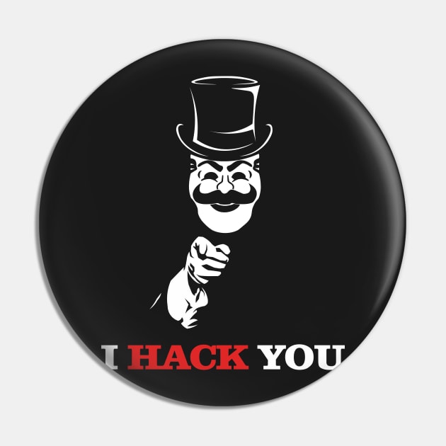 Uncle FSociety I Hack You Mr Robot Pin by KrateMilk