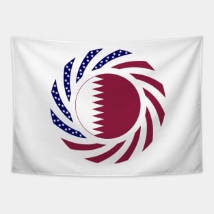 Qatari American Multinational Patriot Flag Series Tapestry