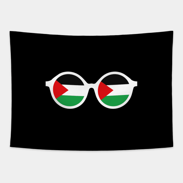 Palestine Flag Goggles - Funny Middle East Poster Tapestry by mangobanana