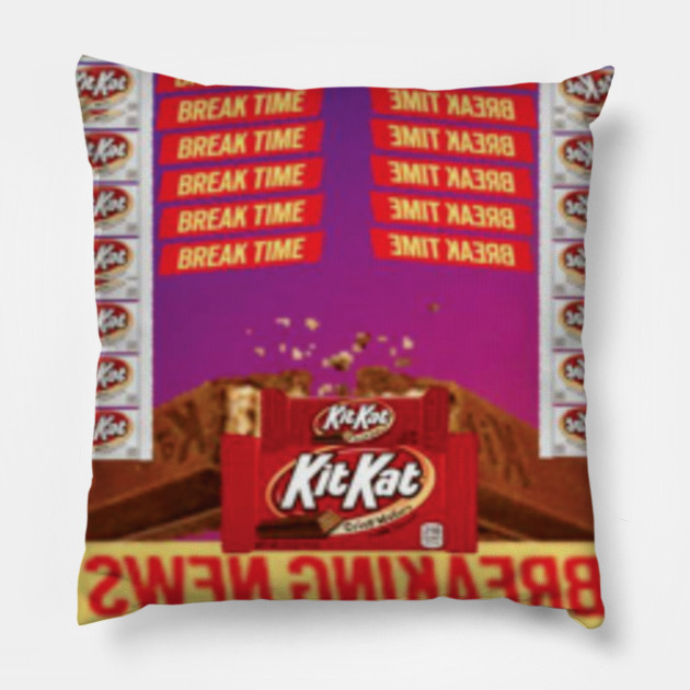 Kit Kat Break Tee Kitkat Pillow Teepublic