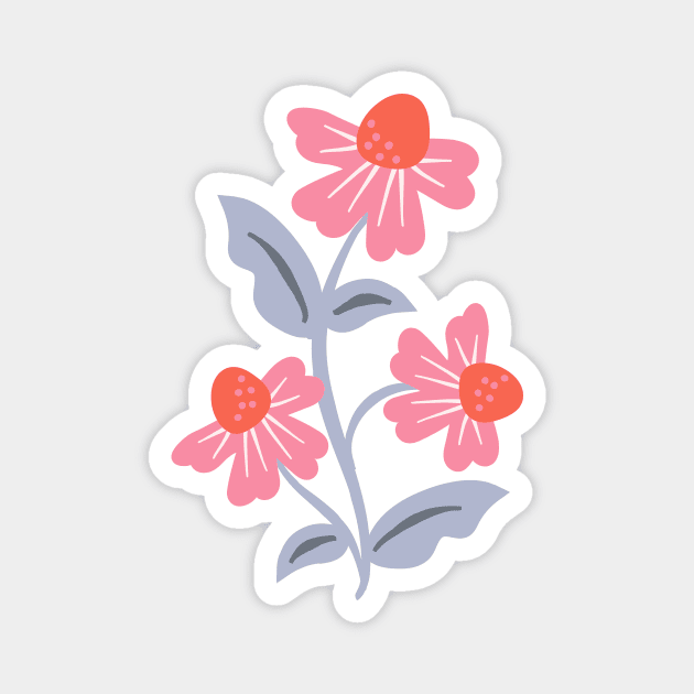 Sweet Pink Floal Magnet by allisonromerodesign