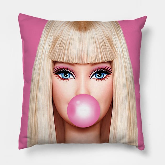 Barbie Bubblegum Pillow by PengellyArt