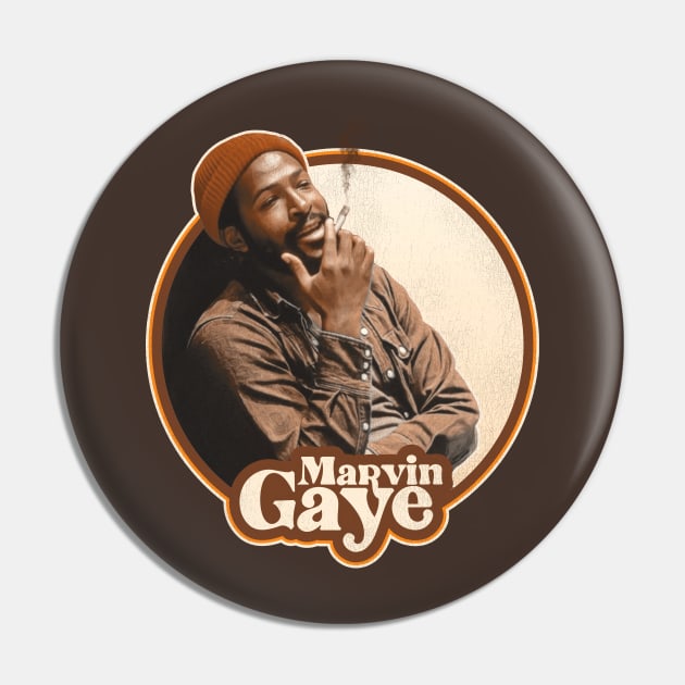 Marvin Gaye 70s Style Sepia Colorway Pin by darklordpug