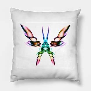 Smoke Art Abstract design of a moth Pillow