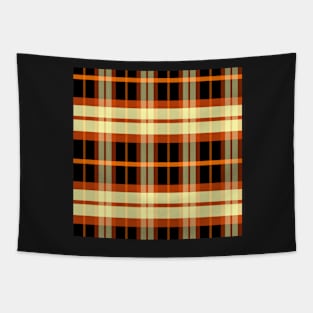 Autumn Aesthetic Ossian 1 Hand Drawn Textured Plaid Pattern Tapestry