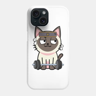 Cute siamese cat is exercising Phone Case