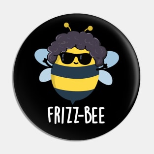 Frizz-Bee Cute Afro Bee Pun Pin