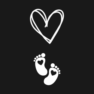 Heart and Baby Feet T-Shirt