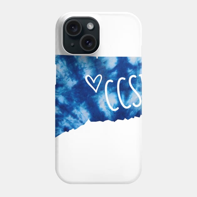 Tie Dye Central Connecticut State University Phone Case by aterkaderk